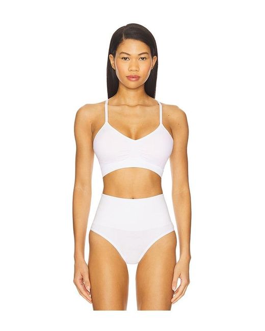 Yummie White V Neck Bralette