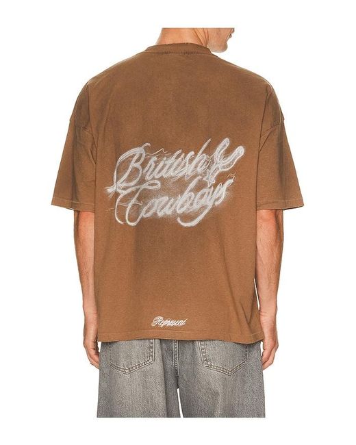Represent Brown British Cowboys Tee for men