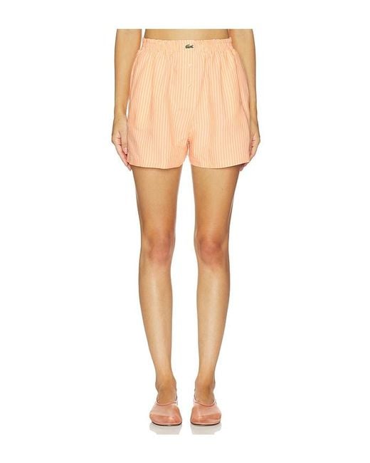 Lacoste Natural Oversized Fit Toile Shorts