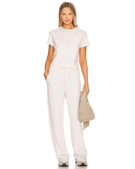 Monrow White Fleece Sweatpants