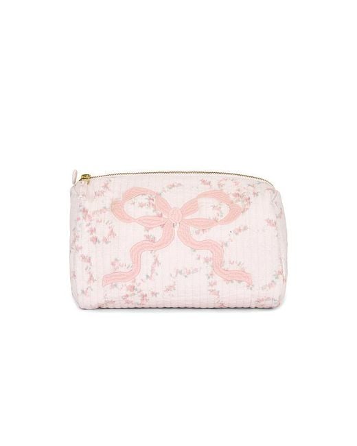 LoveShackFancy Pink Octavia Pouch With Bow