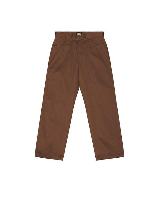 Dickies Brown Loose Straight Twill Pant for men