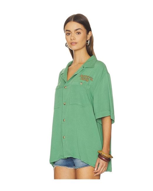 Junk Food Green Grateful Dead Skull The Camp Shirt