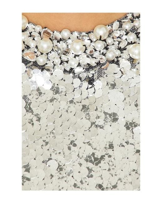 PATBO Black Moonlight Sequin Top