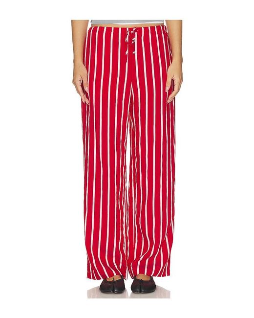 Madewell Red E- Waist Striped Pull- On Pant