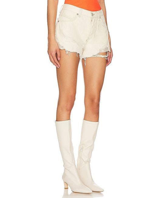 Free People White JEANS-SHORTS NOW OR NEVER