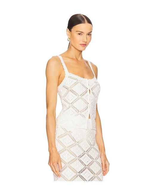 L'academie White 'Academie Baileigh Knit Top