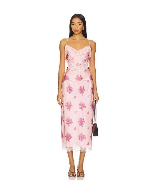 LoveShackFancy Pink Malina Skirt
