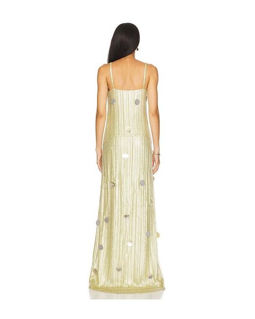 Prabal Gurung Metallic Hi Low Slip Dress