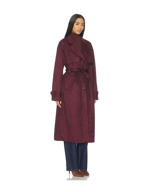 ALL THE WAYS Red Moxie Faux Suede Coat