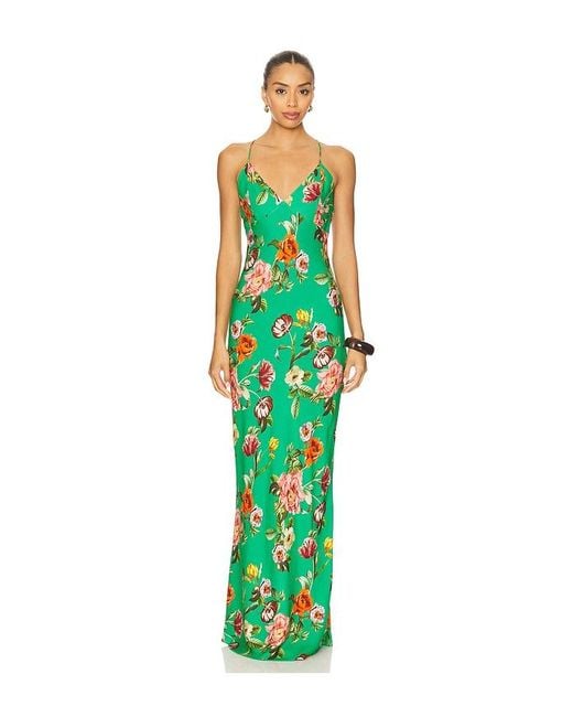 Alice + Olivia Green Loma Maxi Dress