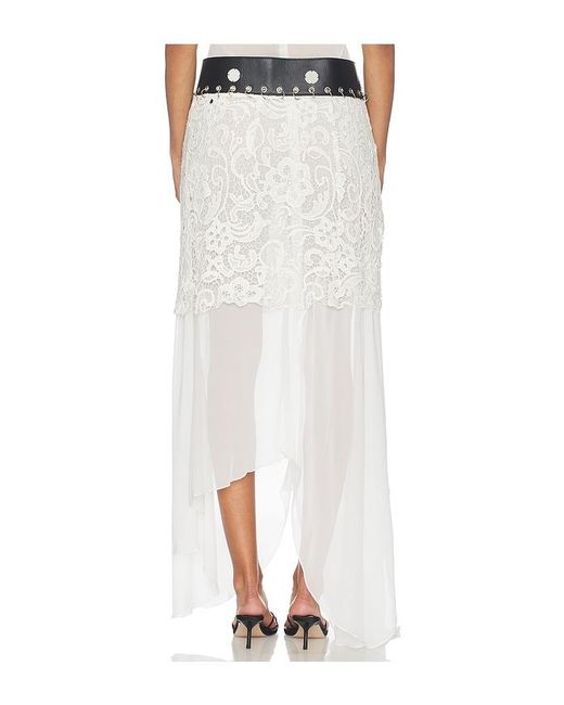 KETTEL ATELIER White Kita Crochet Belt Short