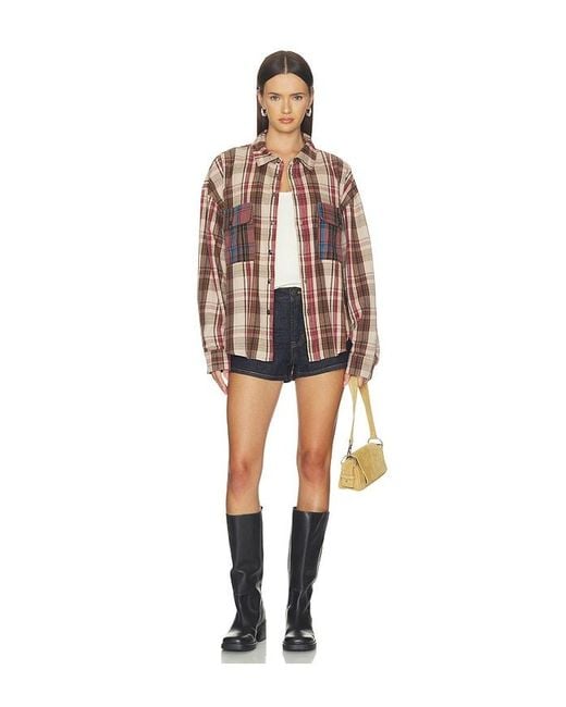One Teaspoon Multicolor Prairie Check Daria Shirt
