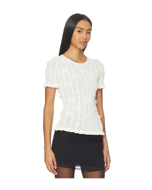 Sea White Alberta Pearl Knit Top