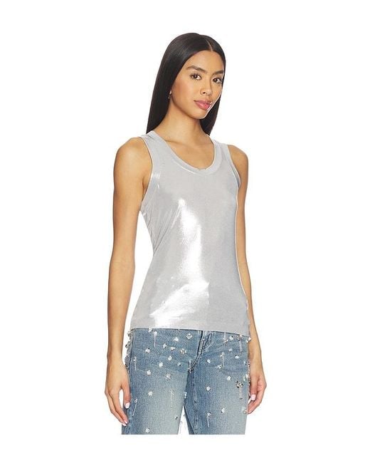 Norma Kamali Blue Racer Tee