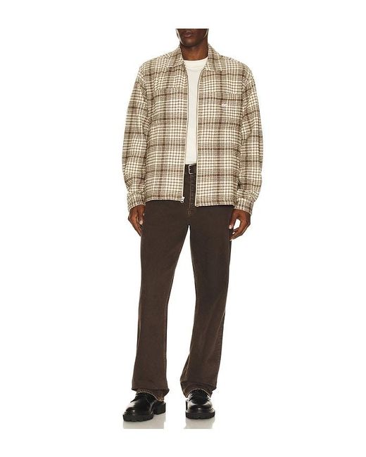 Obey Natural Parker Zip Shirt Jacket for men