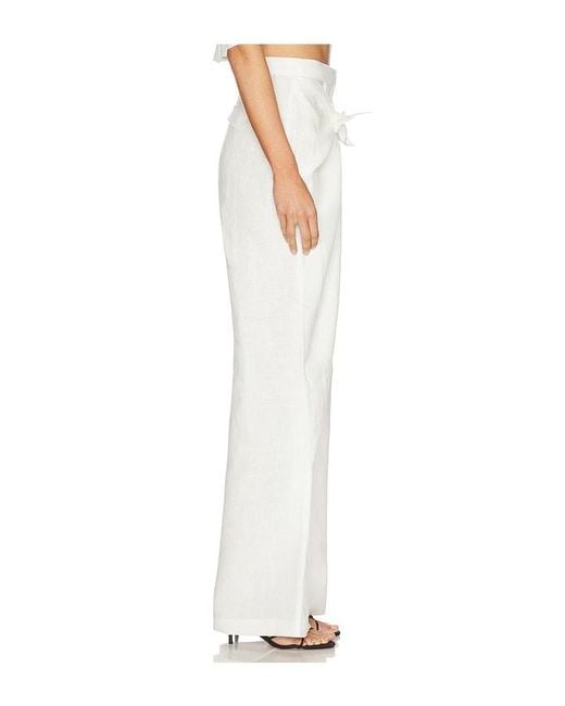 SELMACILEK White Knot High Waisted Pants