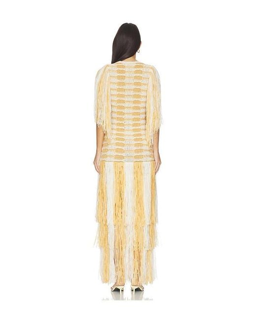 Ulla Johnson Metallic Silvia Fringe Knit Dress