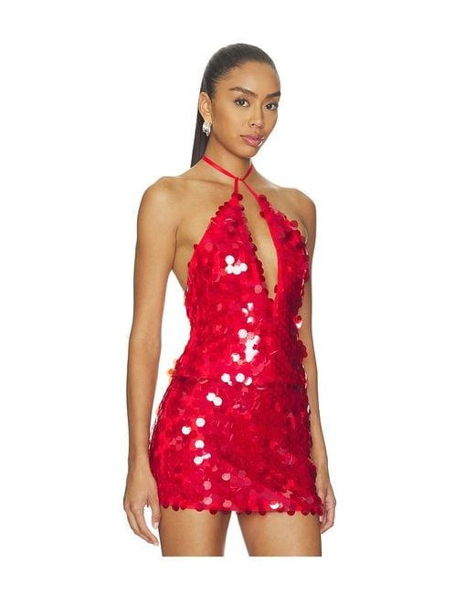 superdown Red Celia Halter Top