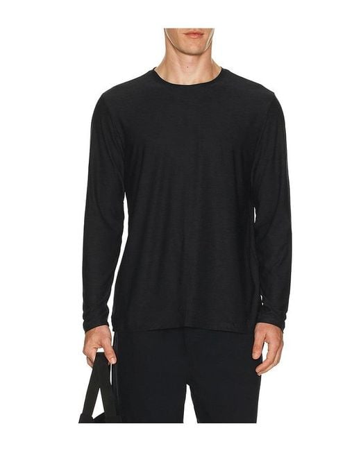 Beyond Yoga Black Featherweight Always Beyond Long Sleeve Crew 2.0 for men