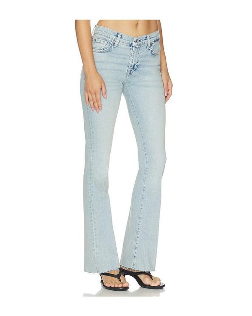 7 For All Mankind Blue Bootcut Tailorless Jean