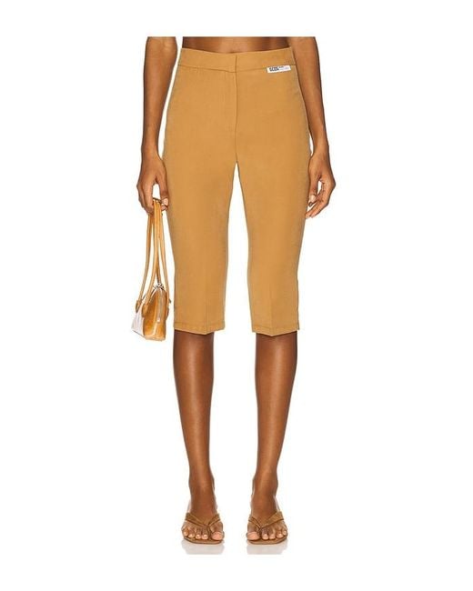 Pantalones Capri De Sastrería Cupro En Color Bronce Talla En Gcds de color Brown