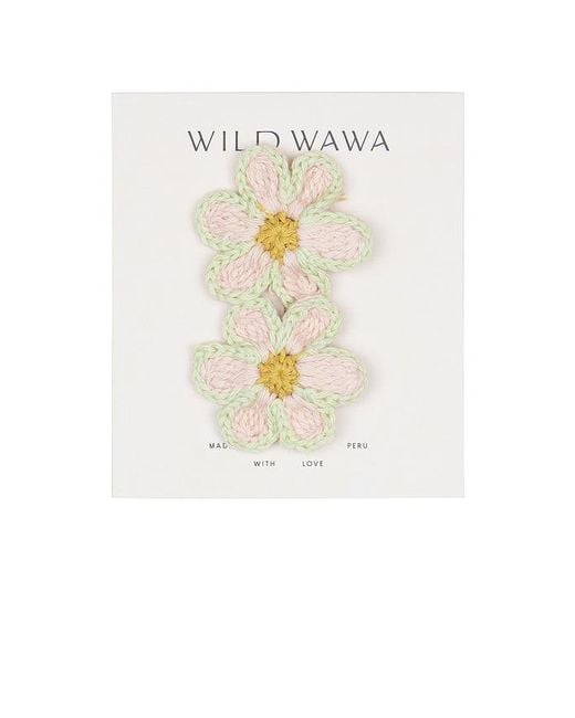 Wild Wawa White Crochet Clip Set