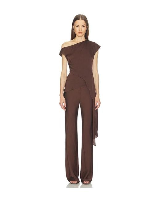 SRG Brown Selena Silk Top