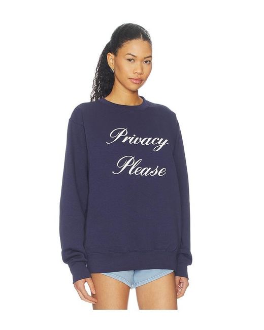DEPARTURE Blue Privacy Please Sweatshirt