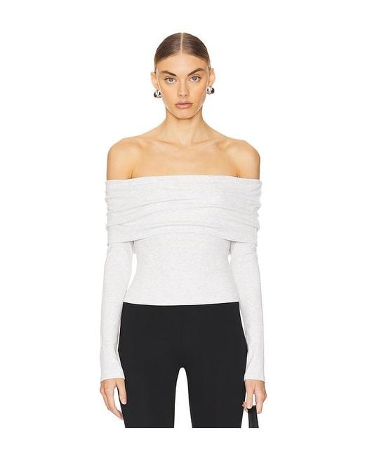 MORE TO COME White Jani Off Shoulder Top