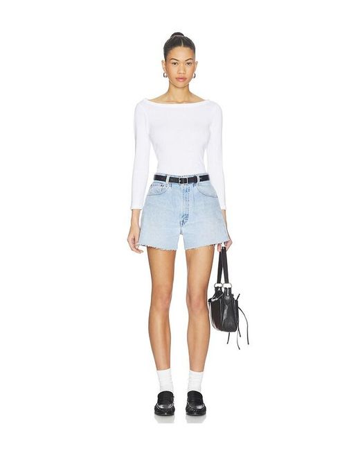 Citizens of Humanity White Boat Neck Slim Tee