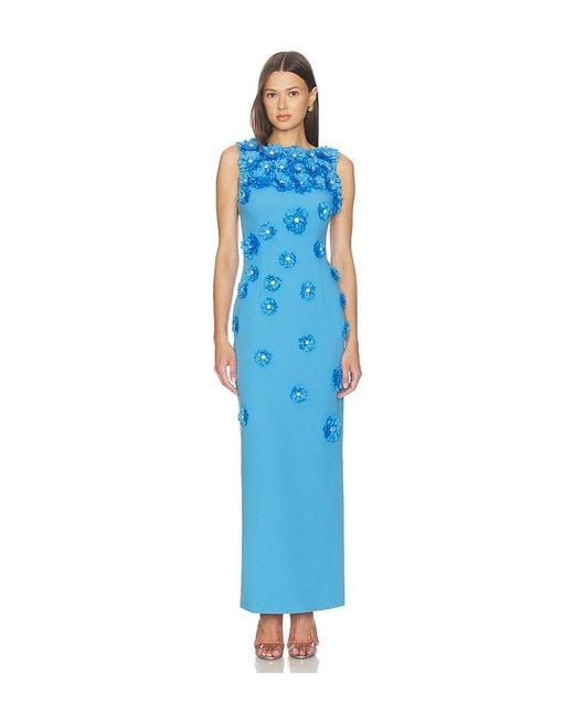 Elliatt Blue Dali Floral Gown