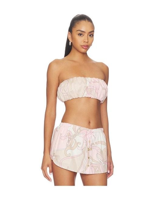 Cin Cin White Souffle Bandeau Top