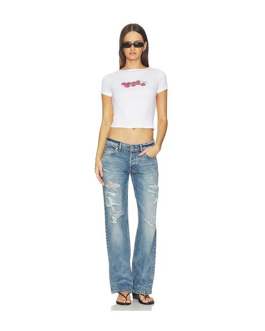EB DENIM Blue Low Rise Baggy Jeans