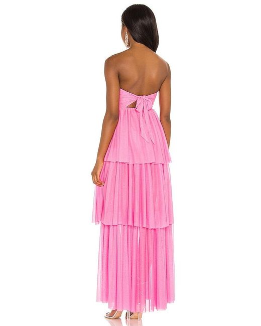 For Love & Lemons Pink X Revolve Juni Maxi Dress