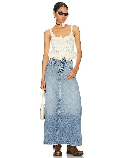 MAJORELLE Blue Taissa Corset Top