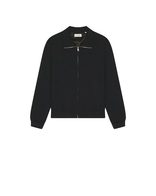 FRAME Black Wool Zip Blouson for men