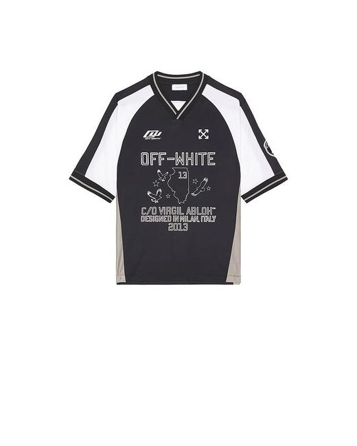 Off-White c/o Virgil Abloh Black Eagle Team Soccer Jersey for men