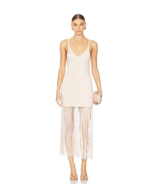 Dodiee White Crochet Sequin Gown