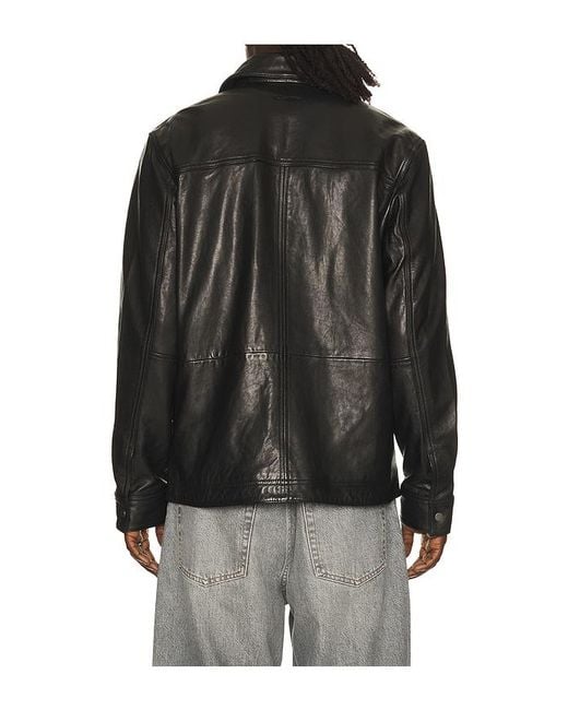 AllSaints Black Saxon Jacket for men
