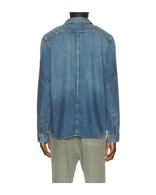 Citizens of Humanity Blue Cairo Utility Shirt for men