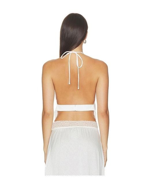 superdown White Paulita Halter Top