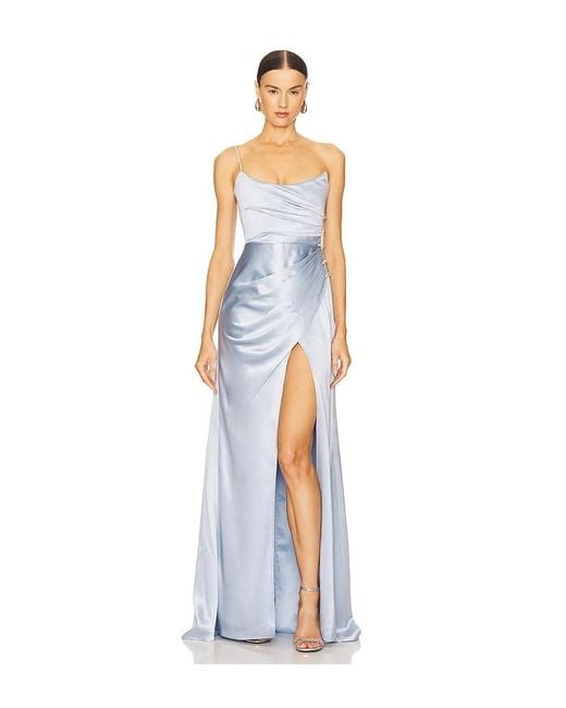 SAU LEE Blue Pasha Gown