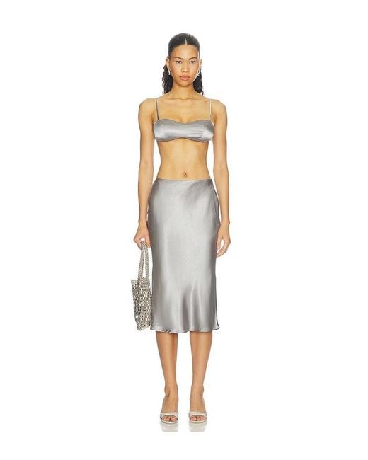 ALL THE WAYS White Sapphina Midi Skirt Set