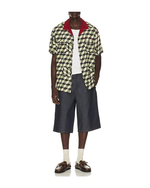 Brixton Black X Burger She Wrote Short Sleeve Shirt for men