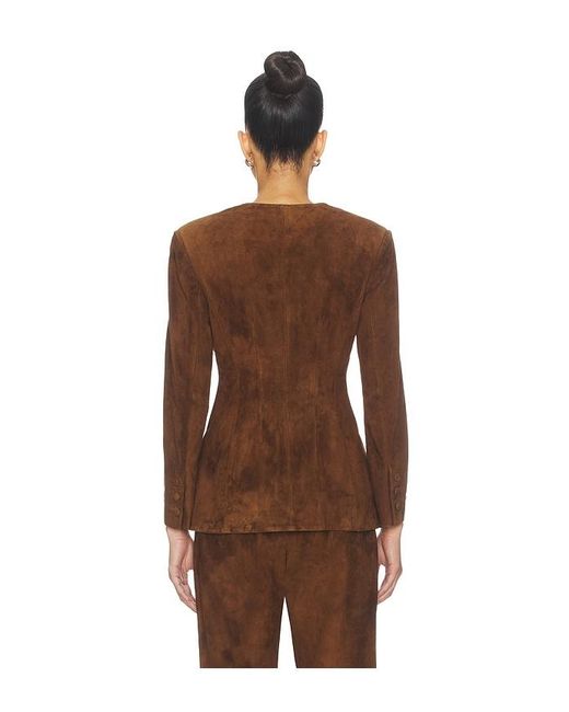 AEXAE Brown Lederblazer