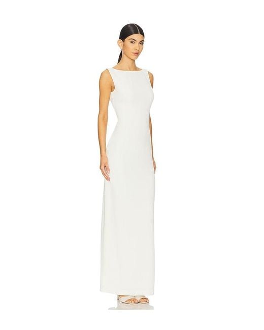 L'academie White Giselle Maxi Dress