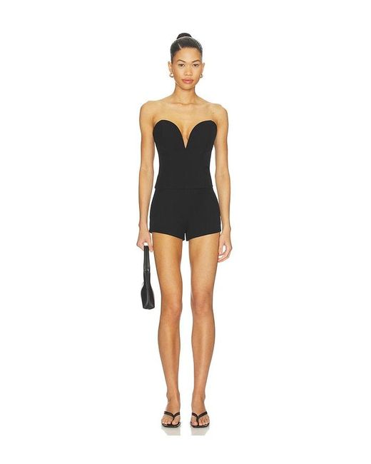 superdown Black Eva Sweetheart Top