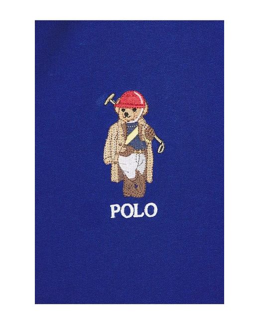 Polo Ralph Lauren Blue Society Bear Full-Zip Hooded Sweatshirt for men