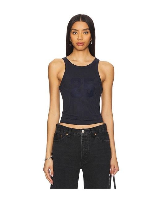 AYA MUSE Blue Number Tank Top